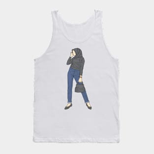 Black And Blue Moon Collection Tank Top